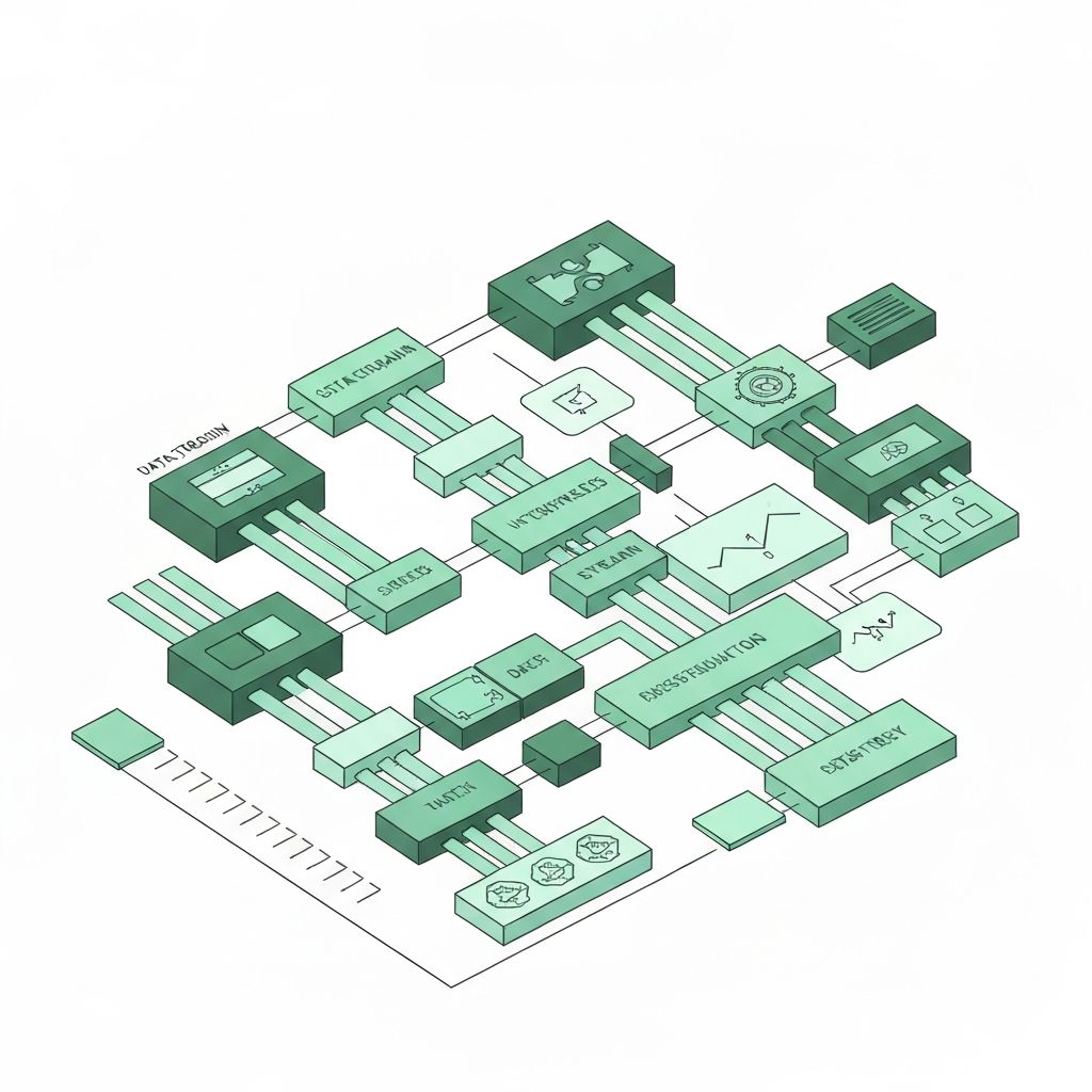 Abstract visualization of research methodology and data interpretation